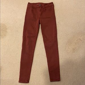 Maroon jeans